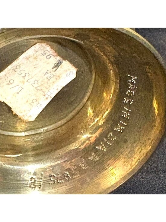 Vintage 1960s Indian Brass Trophy Vase with Atomic Starburst Enamel Design - MCM - Picture 3 of 3